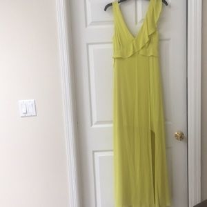 Super sexy sleeveless BCBG side slit gown! Love!